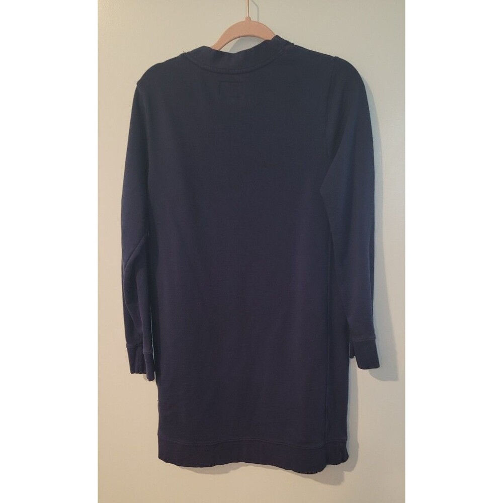 Pact Women’s Downtime Henley Long Sleeve Organic Cotton Sweater Dress Blue Sz L - Picture 7 of 7